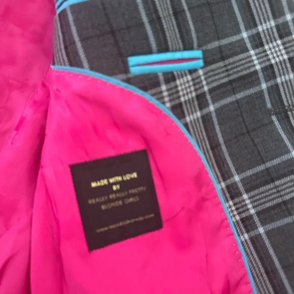 Moods of Norway 42R Gray and Pink Sport Coat with Classic Plaid Design - Picture 6 of 11